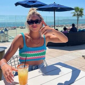 zara striped knit top